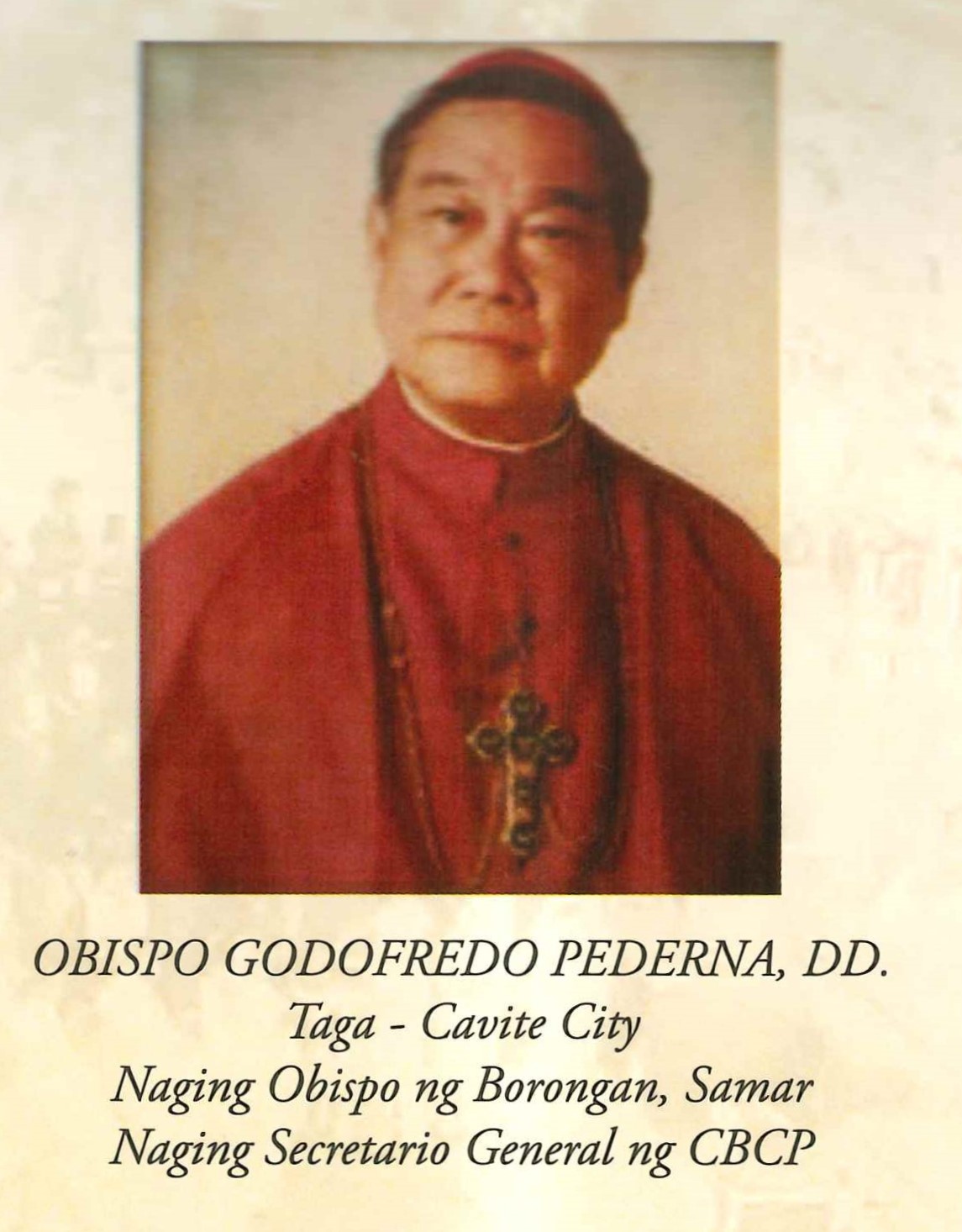 Bishop Godofredo Pederna, D.D.